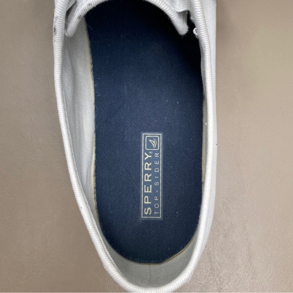 Sperry Women's Seacoast Core White Fisherman Classic Canvas Sneakers Size 10 - Picture 9 of 11